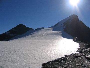 Le glacier et l'aiguille de la grande Sassire