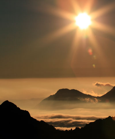 Coucher de soleil sur les Bauges