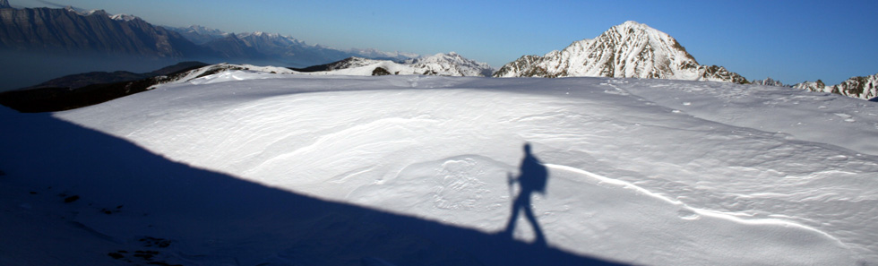 Les grands moulins vu depuis le sommet des pistes du Collet d'allevard